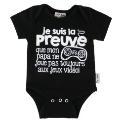 BOY Bedaine Love Je Suis La Preuve Vidéo Bodysuit 3-12m
