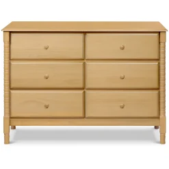 DaVinci Storage Furniture>Jenny Lind Spindle 6-Drawer Dresser - Honey