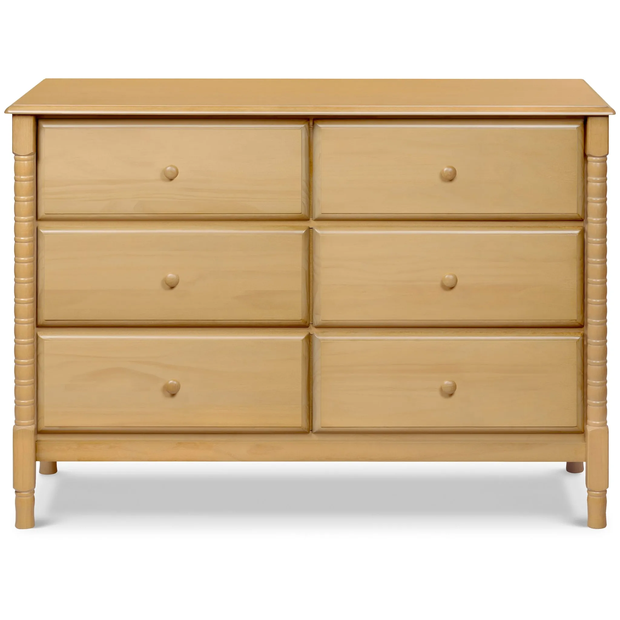 DaVinci Storage Furniture>Jenny Lind Spindle 6-Drawer Dresser - Honey