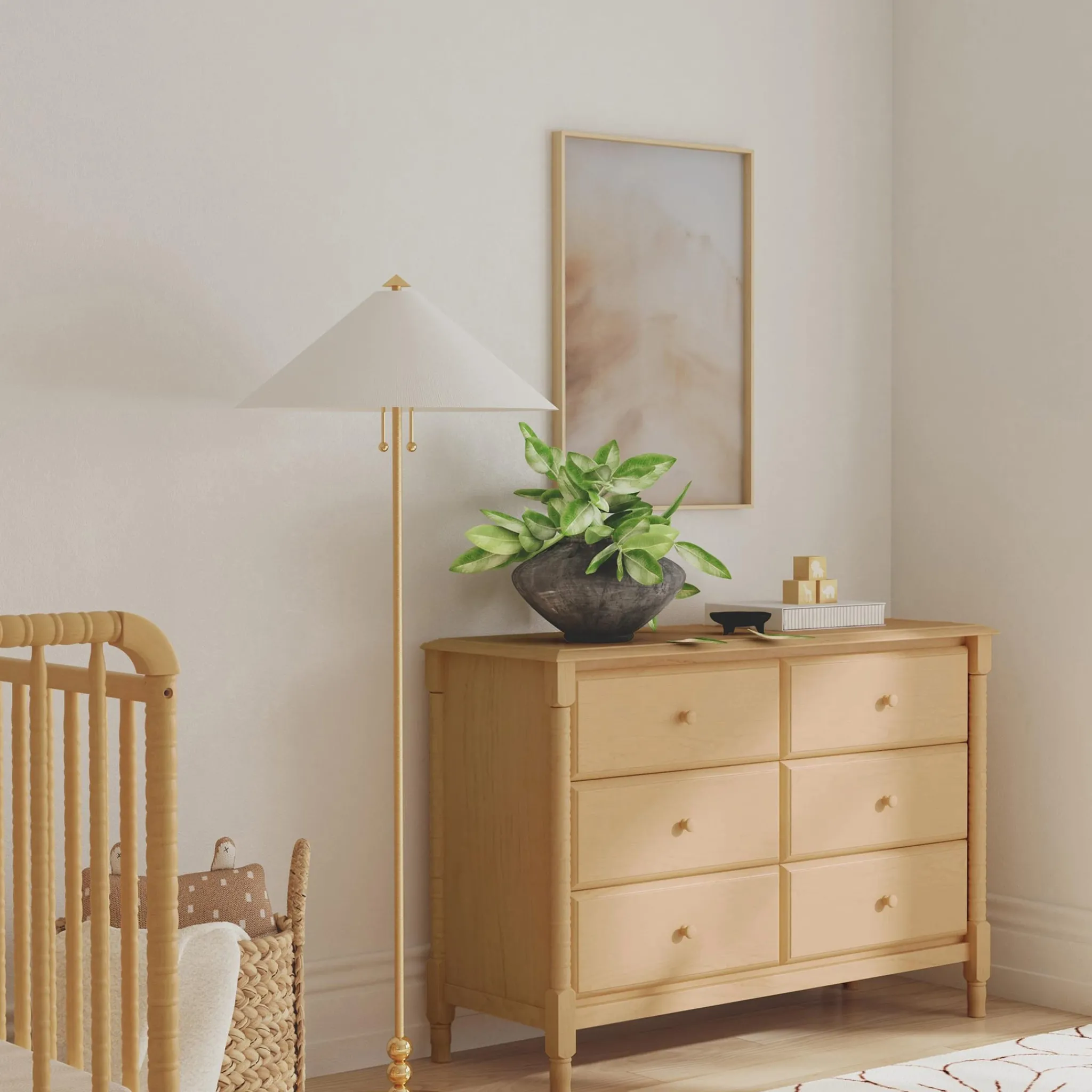 DaVinci Storage Furniture>Jenny Lind Spindle 6-Drawer Dresser - Honey