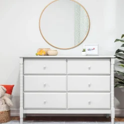 DaVinci Storage Furniture>Jenny Lind Spindle 6-Drawer Dresser - White