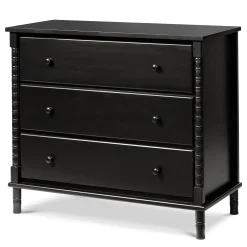DaVinci Jenny Lind Spindle 3-Drawer Dresser - Ebony Black