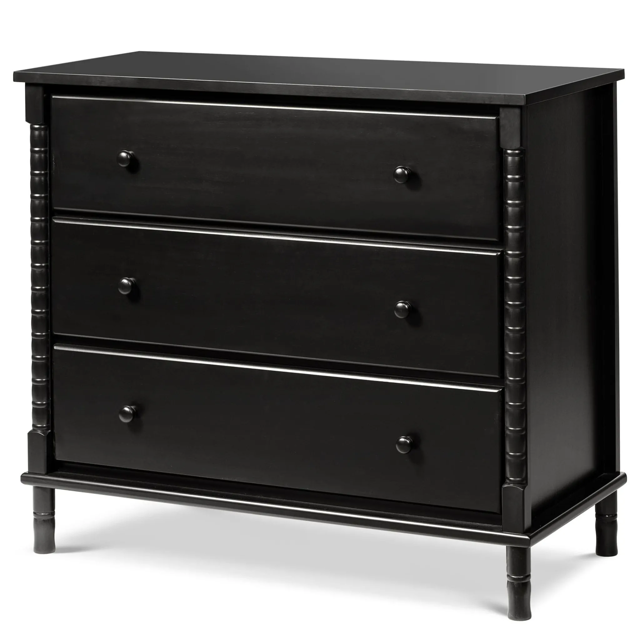 DaVinci Jenny Lind Spindle 3-Drawer Dresser - Ebony Black