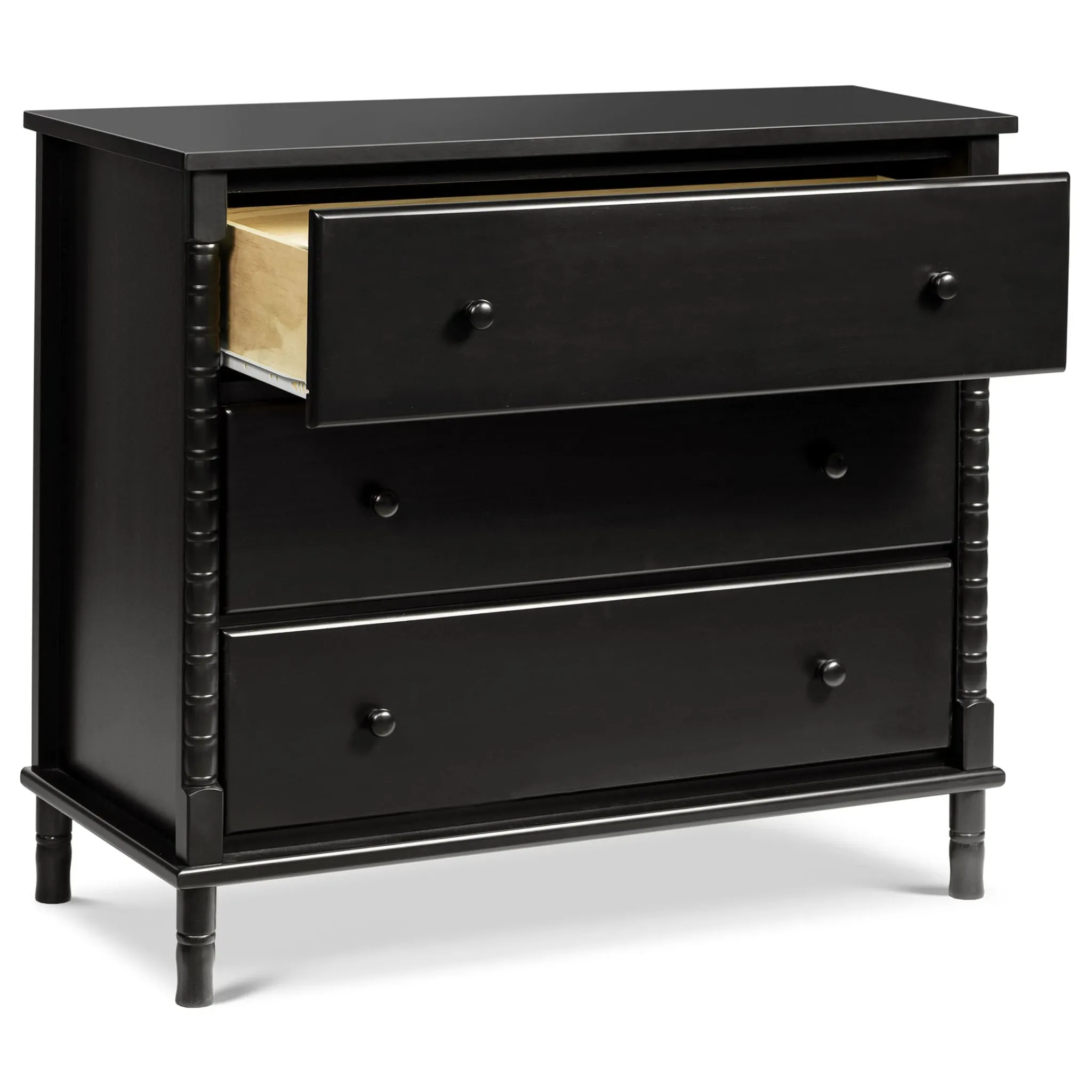 DaVinci Jenny Lind Spindle 3-Drawer Dresser - Ebony Black