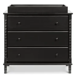 DaVinci Jenny Lind Spindle 3-Drawer Dresser - Ebony Black