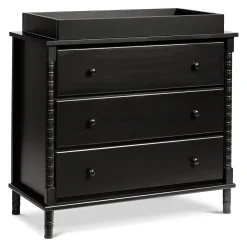 DaVinci Jenny Lind Spindle 3-Drawer Dresser - Ebony Black