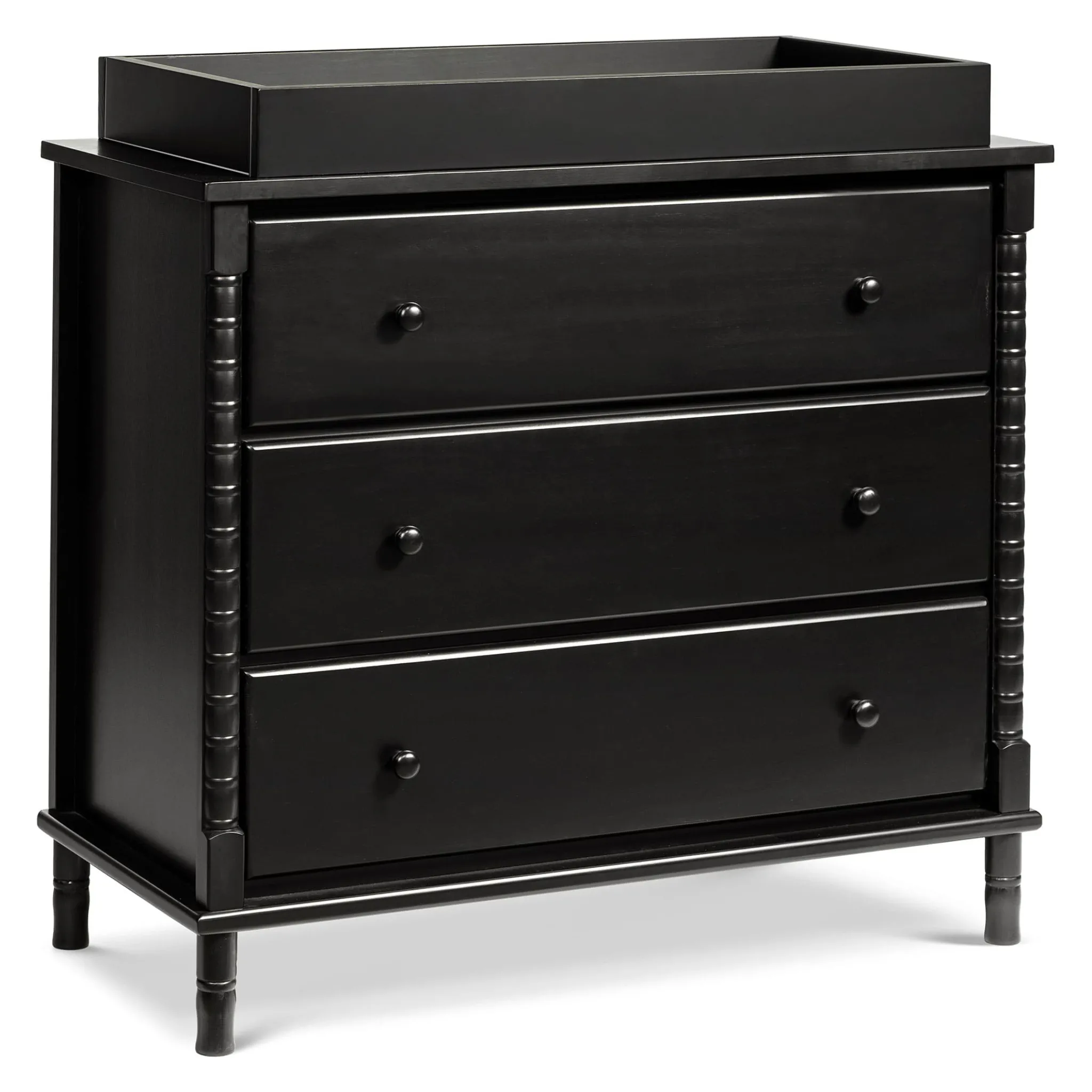DaVinci Jenny Lind Spindle 3-Drawer Dresser - Ebony Black