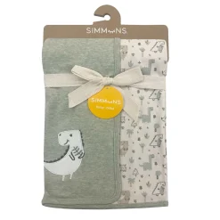 Kids Jasxtek Jersey Blanket Dino Sage
