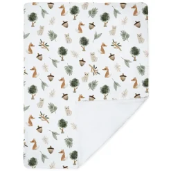 Kids Living Textiles Jersey Sherpa Blanket - Forest Retreat