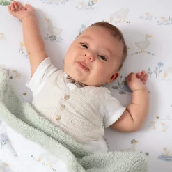 Kids Living Textiles Blankets|Blankets>Jersey Sherpa Blanket - Goosey Goosey