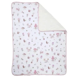 Kids Living Textiles Jersey Sherpa Blanket - Mushroom House