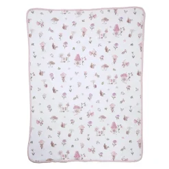 Kids Living Textiles Jersey Sherpa Blanket - Mushroom House