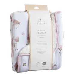 Kids Living Textiles Jersey Sherpa Blanket - Mushroom House