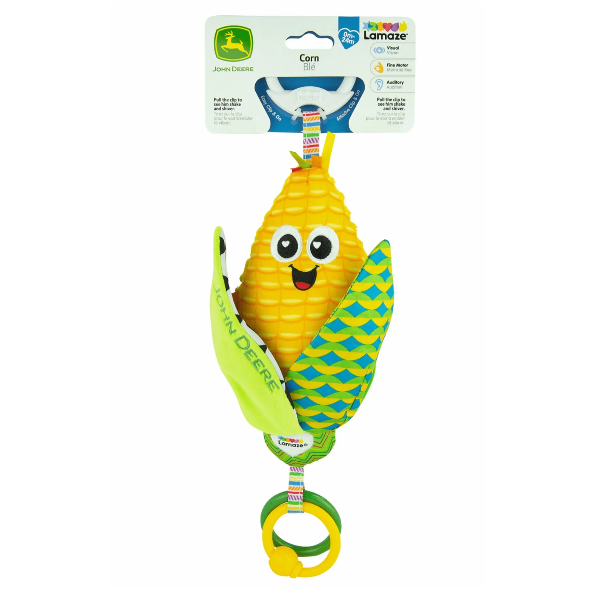 Lamaze Developmental Toys>John Deere Clip & Go - Corn E. Cobb™ Baby Toy