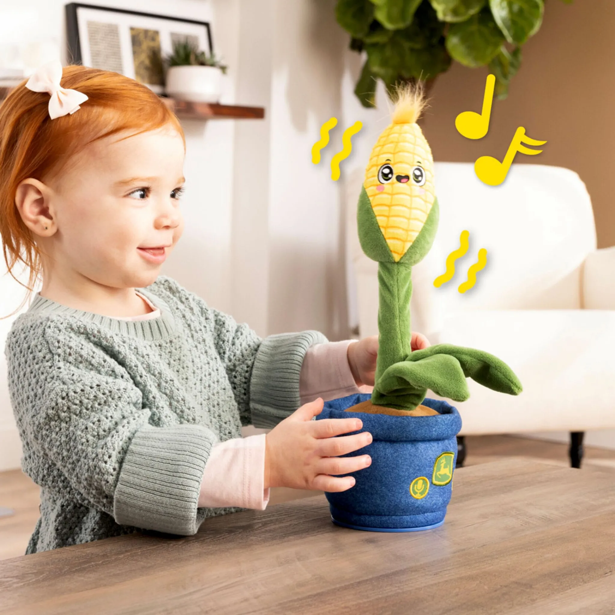 Kids Lamaze Musical Toys|Developmental Toys>John Deere Corny Dancer Plush Musical Toy