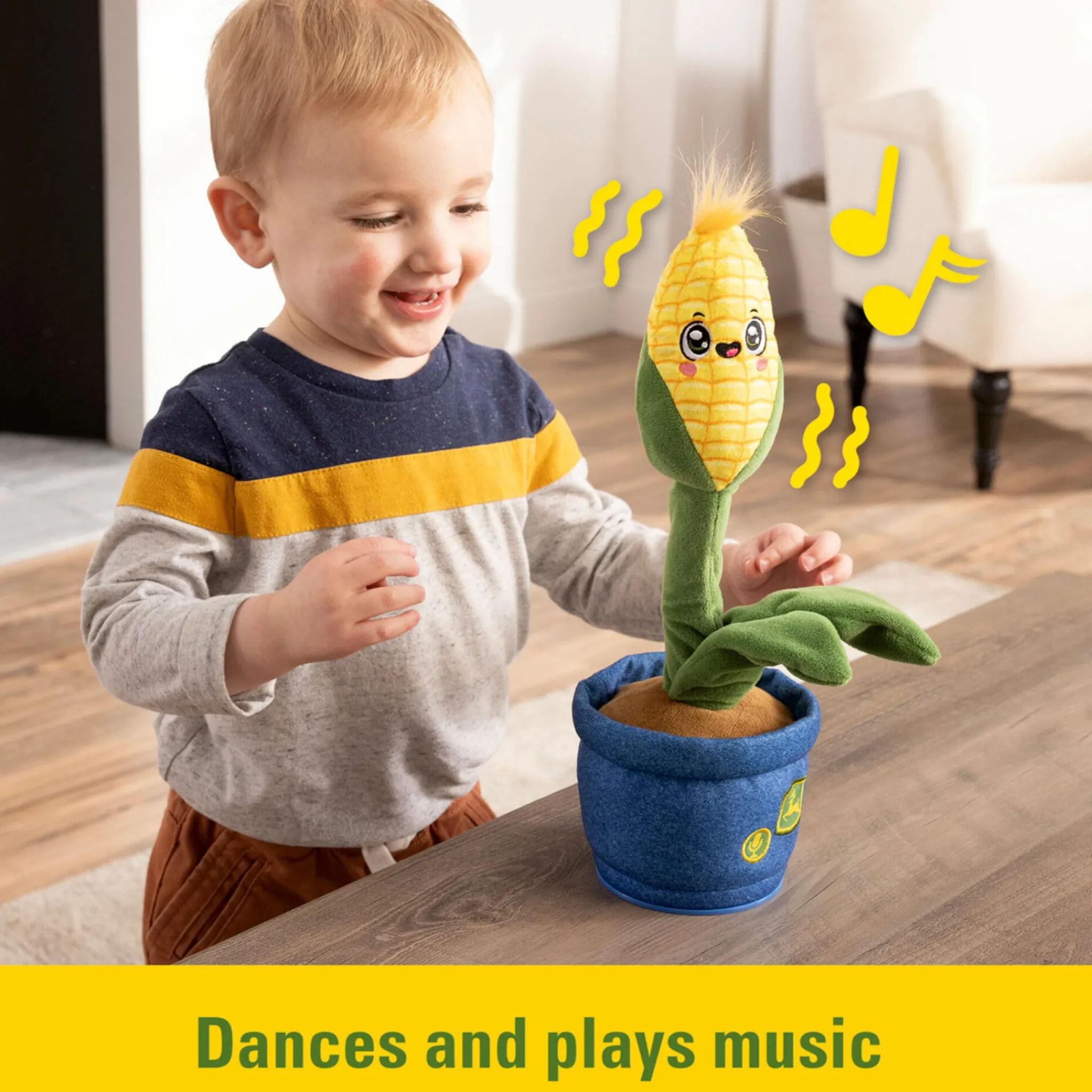 Kids Lamaze Musical Toys|Developmental Toys>John Deere Corny Dancer Plush Musical Toy