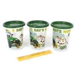 Kids Lamaze Breastfeeding|Tableware>John Deere 10oz Spill Proof Straw Cup 3-Pack