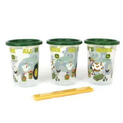 Kids Lamaze Breastfeeding|Tableware>John Deere 10oz Spill Proof Straw Cup 3-Pack