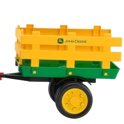 Kids Peg Perego John Deere Trailer - Green/Yellow