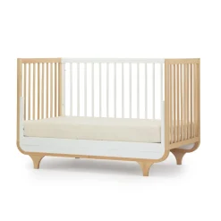 Dadada Baby Jolly 3-In-1 Convertible Crib - White/Natural