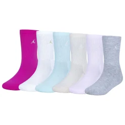 Kids Jordan Socks|Underwear & Socks>Crew Socks 6pck 3j-7j