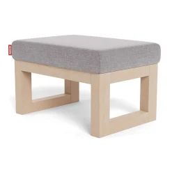 Monte Joya Ottoman - Pebble Grey / Maple