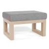 Monte Joya Ottoman - Pepper Grey / Maple