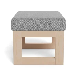 Monte Joya Ottoman - Pepper Grey / Maple