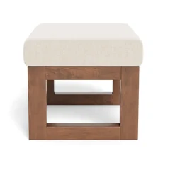 Monte Joya Ottoman - Sand / Walnut