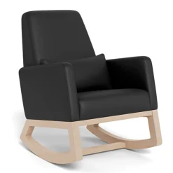 Monte Gliders & Rocking Chairs|Gliders & Rocking Chairs>Joya Rocking Chair - Black Leather / Natural Wood
