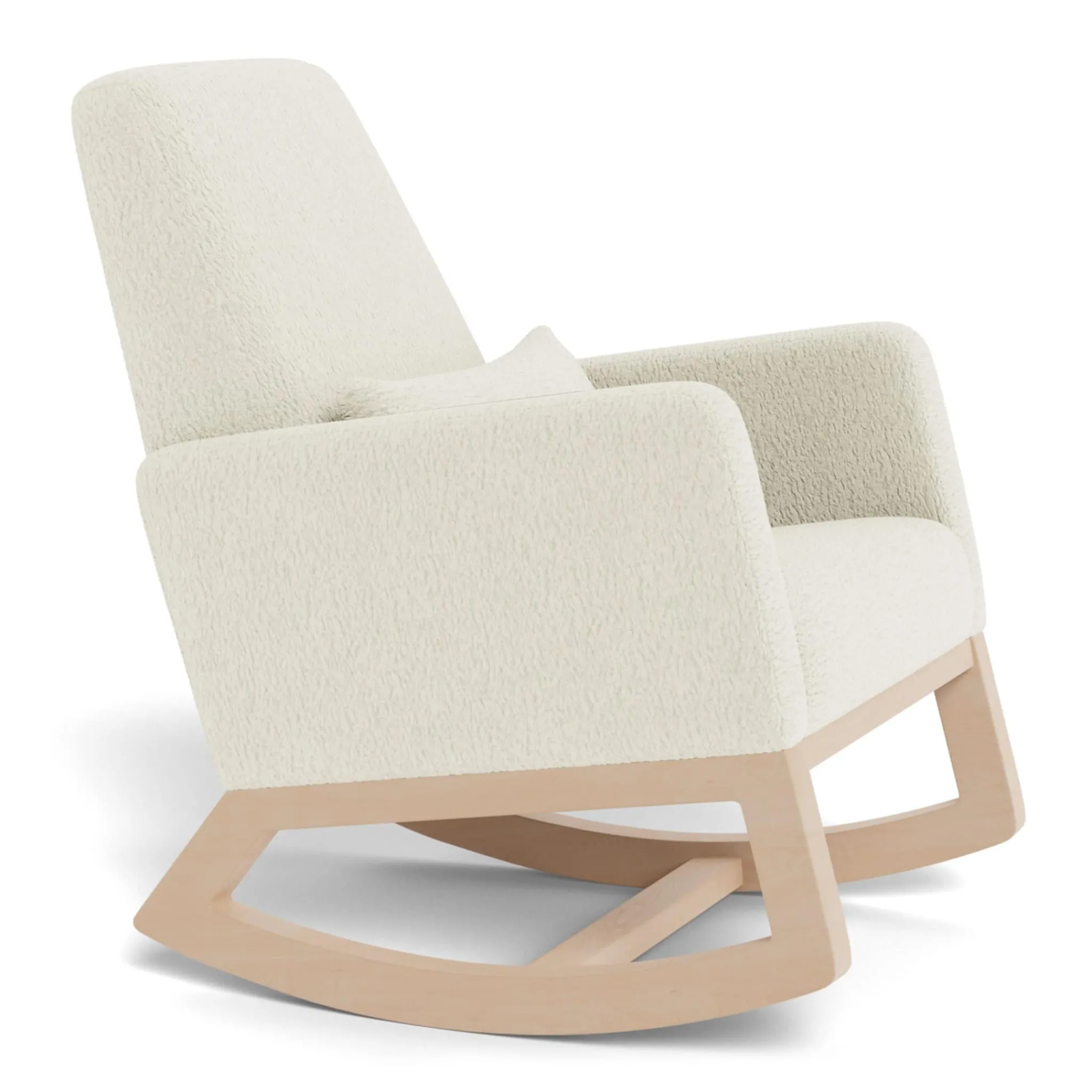Monte Gliders & Rocking Chairs|Gliders & Rocking Chairs>Joya Rocking Chair - White Faux Sheepskin / Maple (In Stock)
