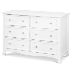 DaVinci Kalani 6-Drawer Double Wide Dresser - White Finish