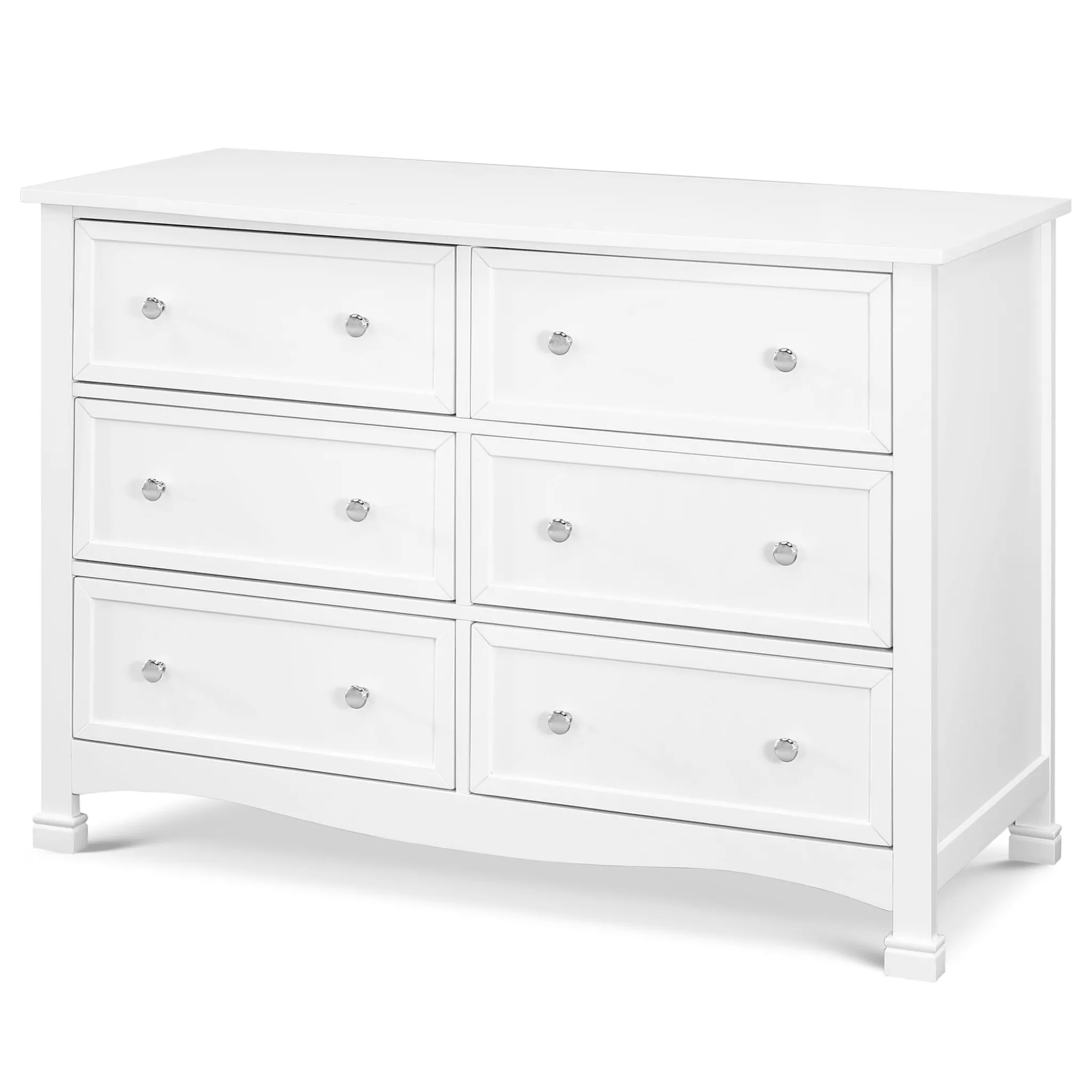 DaVinci Kalani 6-Drawer Double Wide Dresser - White Finish