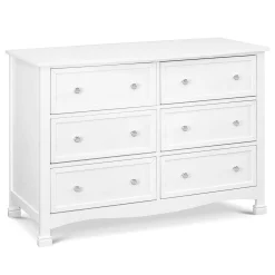 DaVinci Kalani 6-Drawer Double Wide Dresser - White Finish