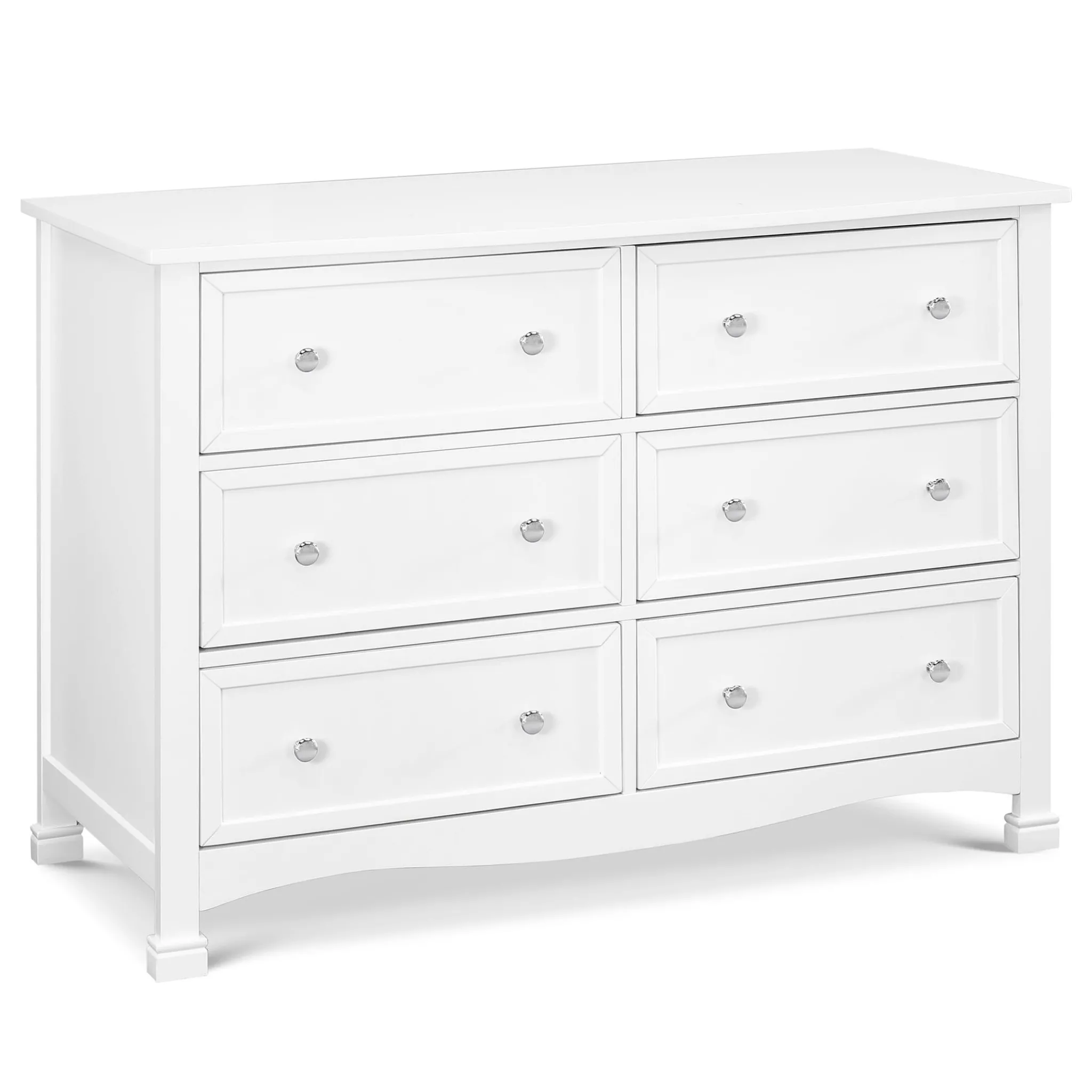 DaVinci Kalani 6-Drawer Double Wide Dresser - White Finish