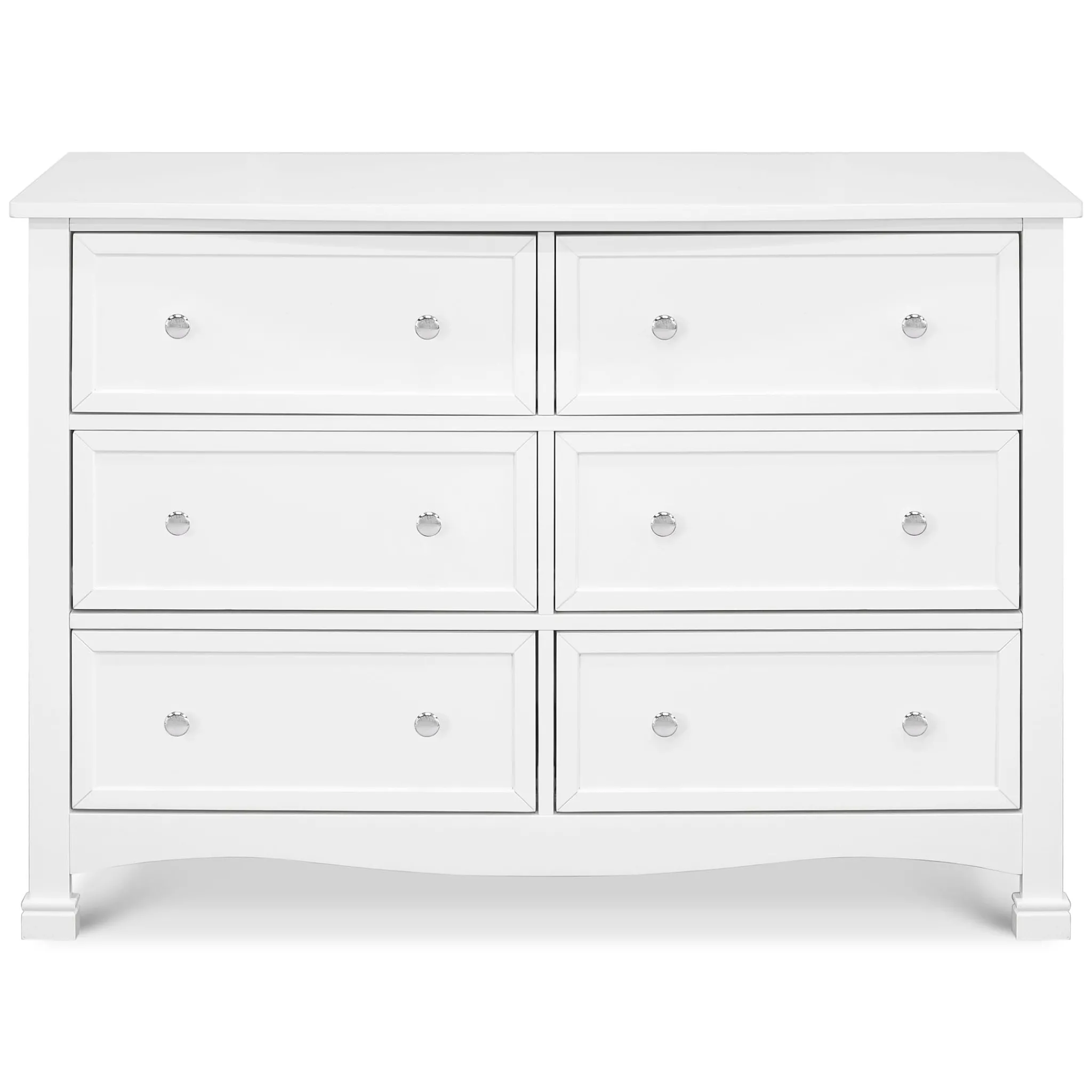 DaVinci Kalani 6-Drawer Double Wide Dresser - White Finish