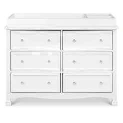 DaVinci Kalani 6-Drawer Double Wide Dresser - White Finish