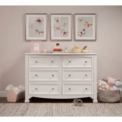 DaVinci Kalani 6-Drawer Double Wide Dresser - White Finish