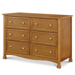 DaVinci Storage Furniture>Kalani 6-Drawer Double Wide Dresser - Chestnut Finish