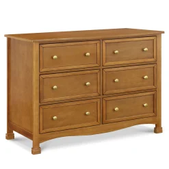 DaVinci Storage Furniture>Kalani 6-Drawer Double Wide Dresser - Chestnut Finish