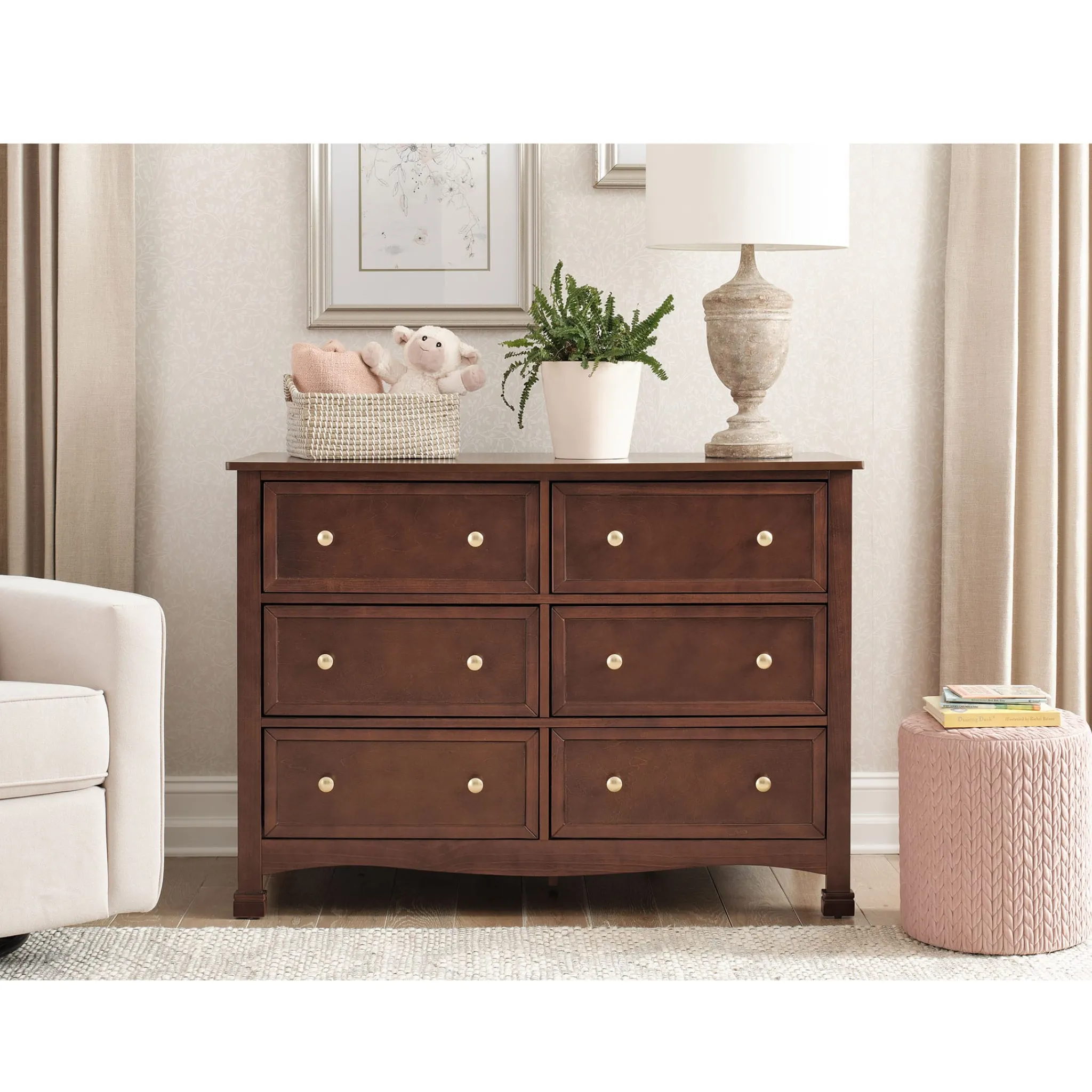 DaVinci Kalani 6-Drawer Double Wide Dresser - Espresso Finish