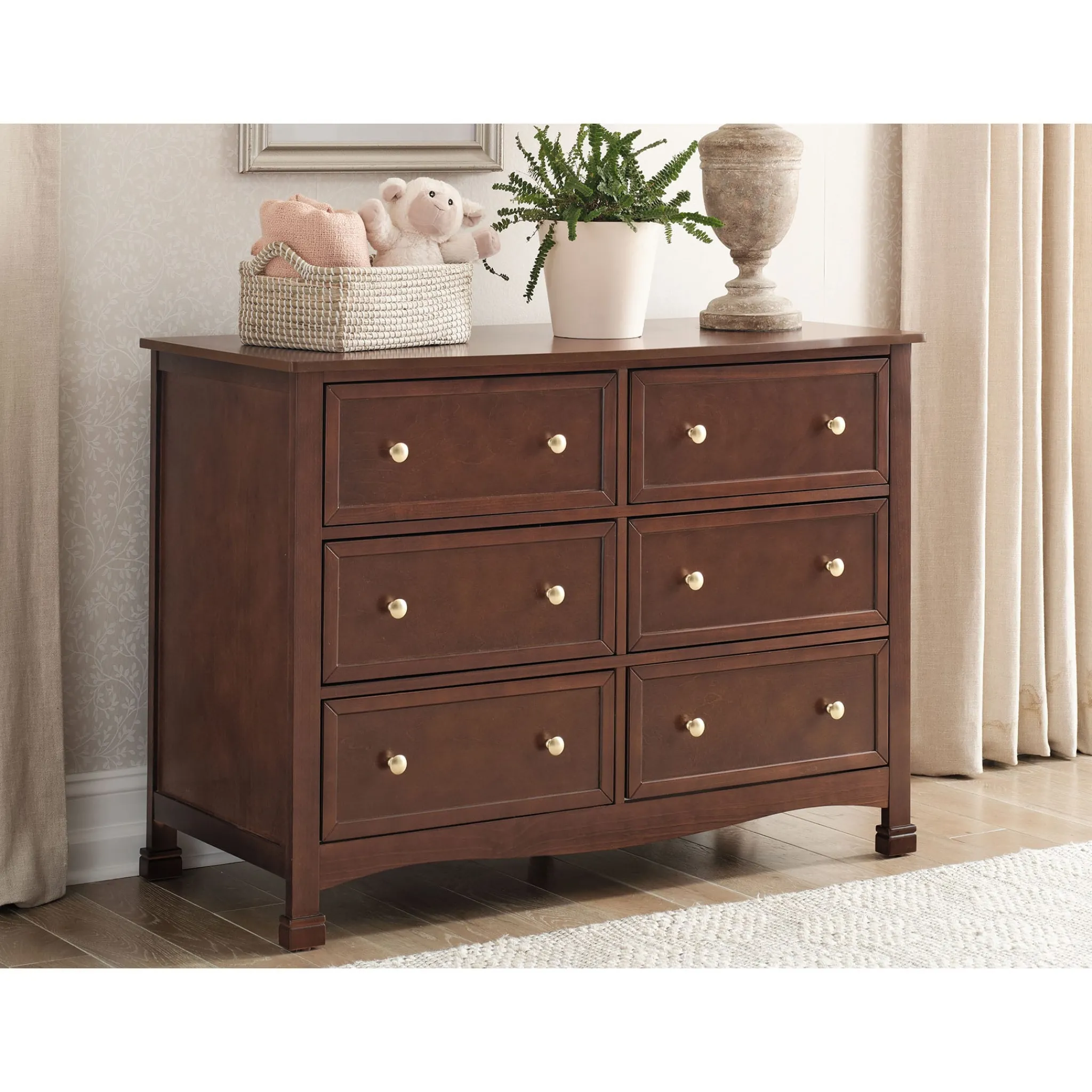 DaVinci Kalani 6-Drawer Double Wide Dresser - Espresso Finish