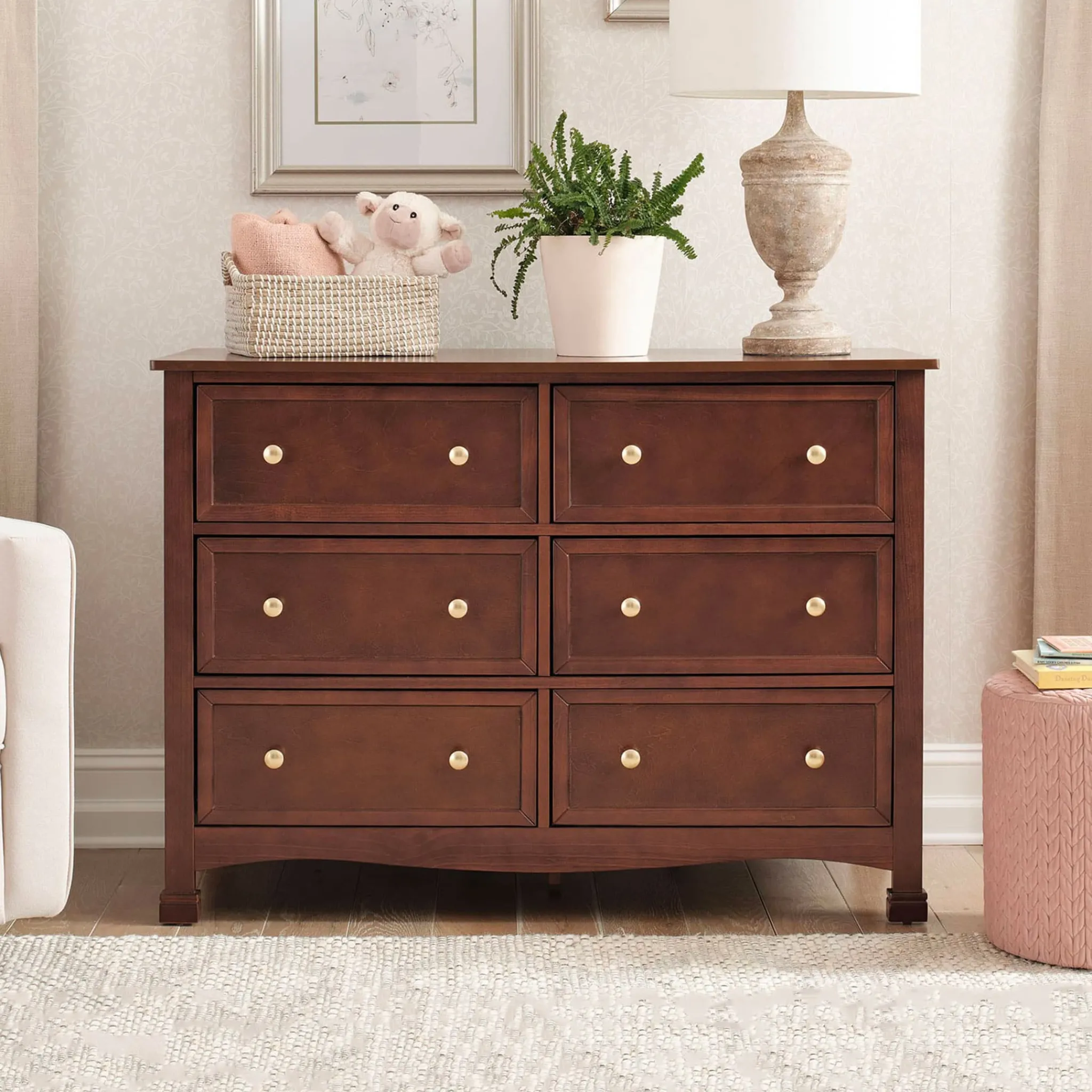DaVinci Kalani 6-Drawer Double Wide Dresser - Espresso Finish