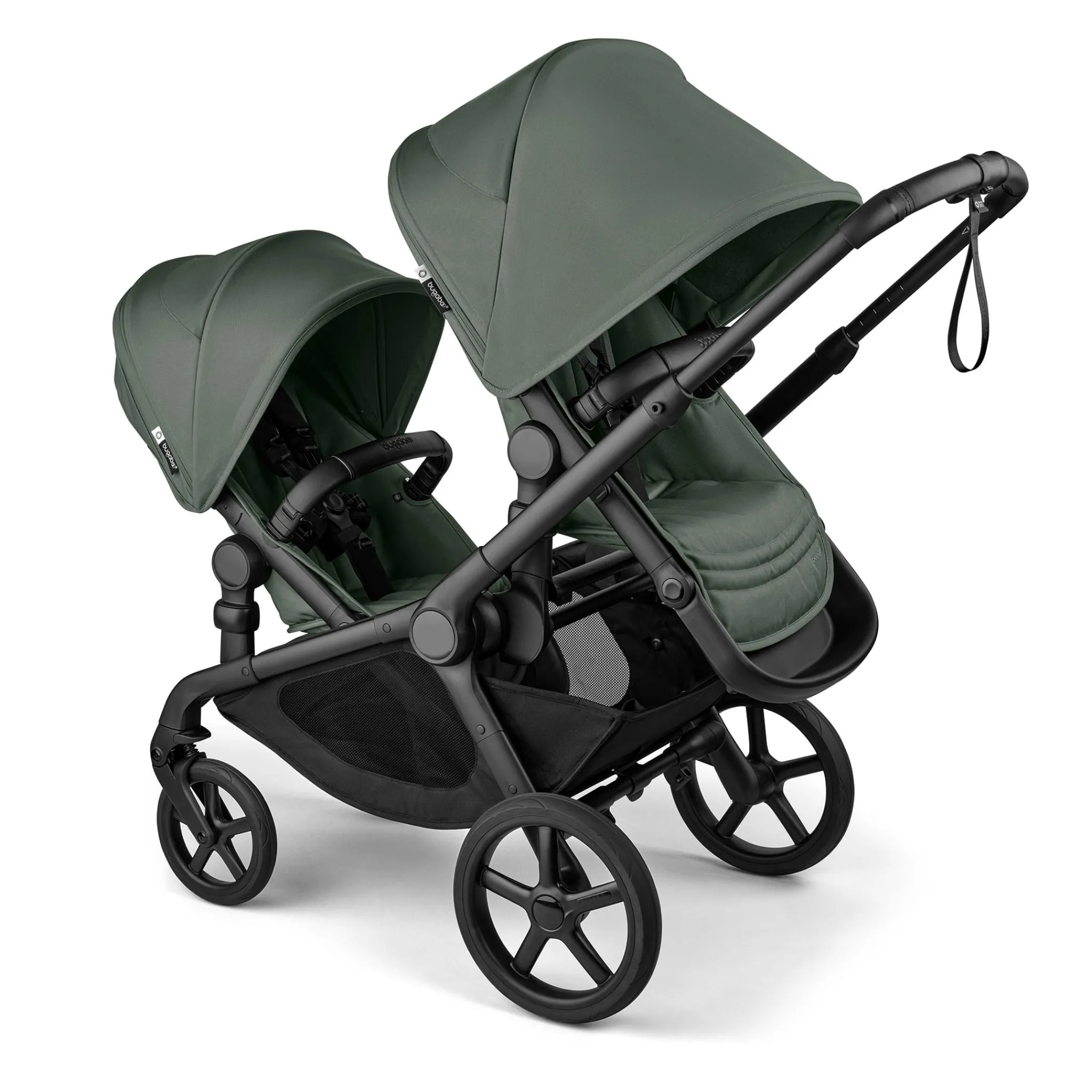 Kids Bugaboo Kangaroo Sibling Seat - Black / Forest Green