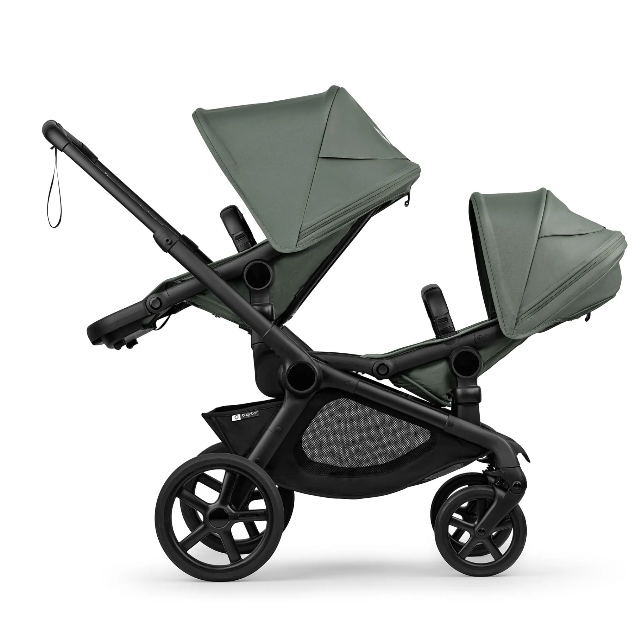 Kids Bugaboo Kangaroo Sibling Seat - Black / Forest Green
