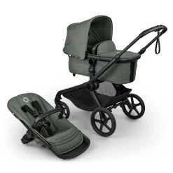 Kids Bugaboo Strollers|Strollers & Trailers>Kangaroo Stroller - Black/ Forest green