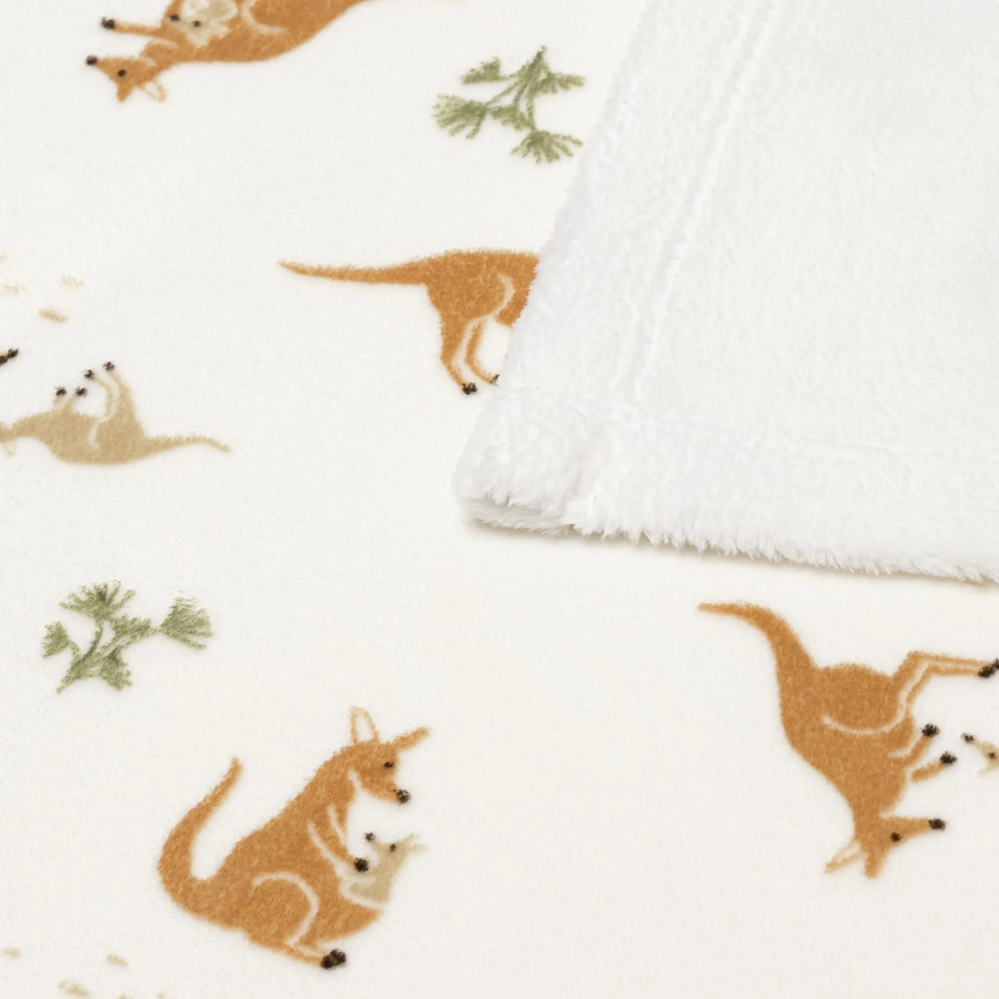 Kids Perlimpinpin Kangaroos Plush Blanket - Special Edition CHU Sainte‑Justine Foundation