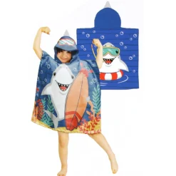 Kids SAFDIE u0026 CO Kid Hooded Towel - Surfer Shark