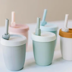 Kids Loulou Lollipop Kids Silicone Cup with Straw - Bunny