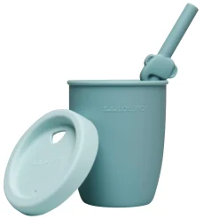 Kids Loulou Lollipop Kids Silicone Cup with Straw - Elephant